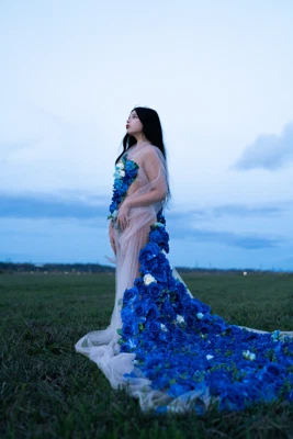 Blue Roses Dress